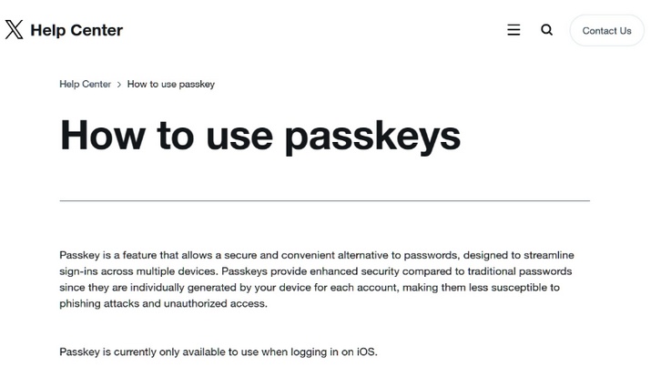 荥经苹果维修店铺分享iOS用户如何通过通行密钥(Passkey)登录 