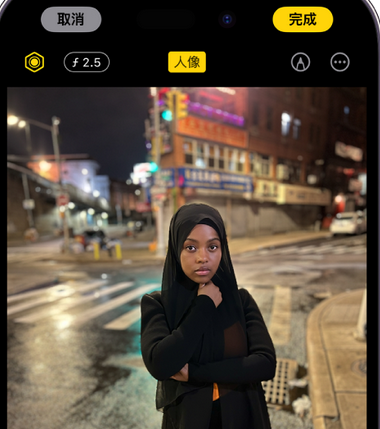 荥经苹果15服务店分享如何在iPhone15系列机型拍摄照片中添加人像效果 